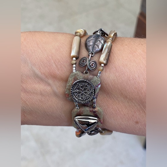 Beautiful Vintage Taxco Sterling 925 and Abalone Bracelet - Picture 7 of 15